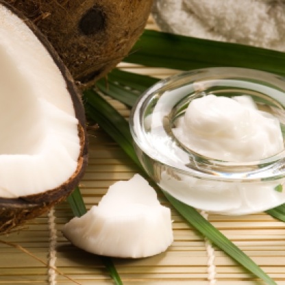 Coconut fruint and oil. spa, alternative medicine